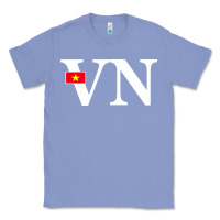 Colony Blue Vietnam Flag and Country Initials Classic Tee - linhVisuals