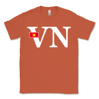 Copper Vietnam Flag and Country Initials Classic Tee - linhVisuals