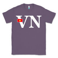Lavender Vietnam Flag and Country Initials Classic Tee - linhVisuals