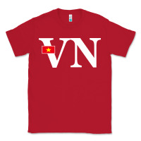 Red Vietnam Flag and Country Initials Classic Tee - linhVisuals