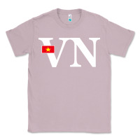 Lilac Vietnam Flag and Country Initials Classic Tee - linhVisuals