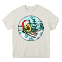 Cream Slide Avocado Heavy Core Tee - FaDigitalArtStudio