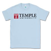 Dusty Blue The temple university Classic Tee - linhVisuals