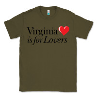 Army Green Virginia Is For Lovers Classic Tee - linhVisuals