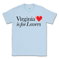 Dusty Blue Virginia Is For Lovers Classic Tee - linhVisuals