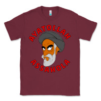 Burgundy Ayatollah Assahola Classic Tee - linhVisuals
