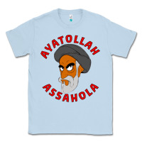 Dusty Blue Ayatollah Assahola Classic Tee - linhVisuals