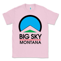 Bubblegum Pink Big Sky Montana Champion Classic Tee - linhVisuals