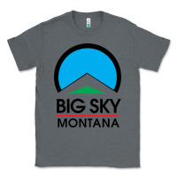 Charcoal Heather Big Sky Montana Champion Classic Tee - linhVisuals