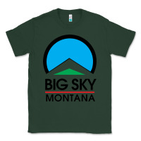Sports Green Big Sky Montana Champion Classic Tee - linhVisuals