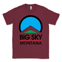Burgundy Big Sky Montana Champion Classic Tee - linhVisuals