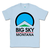 Dusty Blue Big Sky Montana Champion Classic Tee - linhVisuals