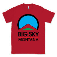 Red Big Sky Montana Champion Classic Tee - linhVisuals