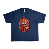 Navy watercolor pumpkin leopard Urban Heavy Tee - RanaPortraitStore