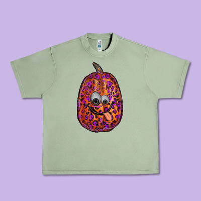 Watercolor Pumpkin Leopard Urban Heavy Tee Designed By Ranaportraitstore