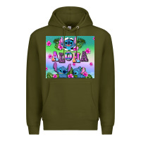 Army Green aloha stitch Premium Hoodie - AdoDesignShop