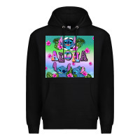 Black aloha stitch Premium Hoodie - AdoDesignShop