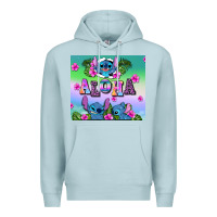Blue Mist aloha stitch Premium Hoodie - AdoDesignShop