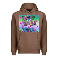 Chestnut aloha stitch Premium Hoodie - AdoDesignShop
