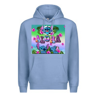 Colony Blue aloha stitch Premium Hoodie - AdoDesignShop