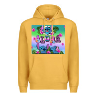 Mustard aloha stitch Premium Hoodie - AdoDesignShop