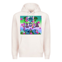 Pale Pink aloha stitch Premium Hoodie - AdoDesignShop
