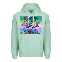 Seafoam aloha stitch Premium Hoodie - AdoDesignShop
