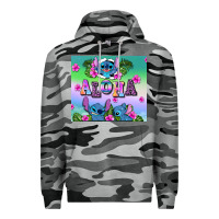 Slate Camo aloha stitch Premium Hoodie - AdoDesignShop