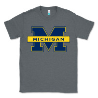 Charcoal Heather michigan Classic Tee - linhVisuals