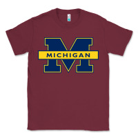 Burgundy michigan Classic Tee - linhVisuals