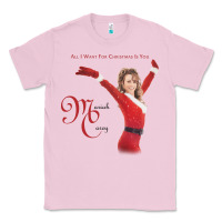 Bubblegum Pink Mariah Carey Merry Christmas vintage retro Classic Tee - linhVisuals