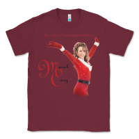 Burgundy Mariah Carey Merry Christmas vintage retro Classic Tee - linhVisuals