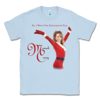 Dusty Blue Mariah Carey Merry Christmas vintage retro Classic Tee - linhVisuals
