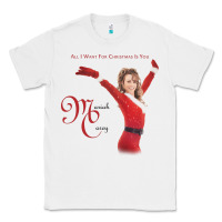 White Mariah Carey Merry Christmas vintage retro Classic Tee - linhVisuals