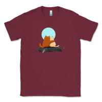 Burgundy two cats Classic Tee - linhVisuals
