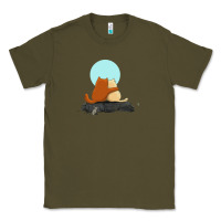 Army Green two cats Classic Tee - linhVisuals