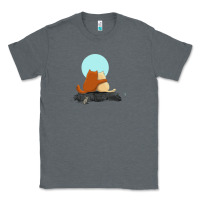 Charcoal Heather two cats Classic Tee - linhVisuals