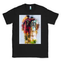 Black messi and ronaldo Classic Tee - linhVisuals