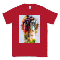 Red messi and ronaldo Classic Tee - linhVisuals