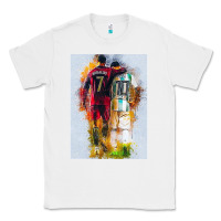 White messi and ronaldo Classic Tee - linhVisuals
