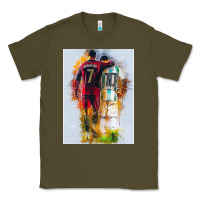 Army Green messi and ronaldo Classic Tee - linhVisuals