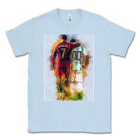 Dusty Blue messi and ronaldo Classic Tee - linhVisuals