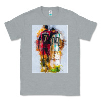 Heather Grey messi and ronaldo Classic Tee - linhVisuals