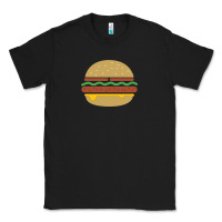 Black vintage burger print Classic Tee - linhVisuals