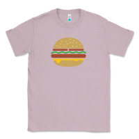 Lilac vintage burger print Classic Tee - linhVisuals