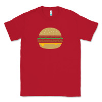 Red vintage burger print Classic Tee - linhVisuals