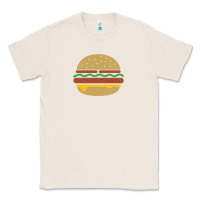 Natural vintage burger print Classic Tee - linhVisuals
