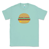 Seafoam vintage burger print Classic Tee - linhVisuals