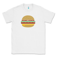 White vintage burger print Classic Tee - linhVisuals
