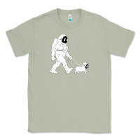 Matcha walking the dog astronaut Classic Tee - linhVisuals